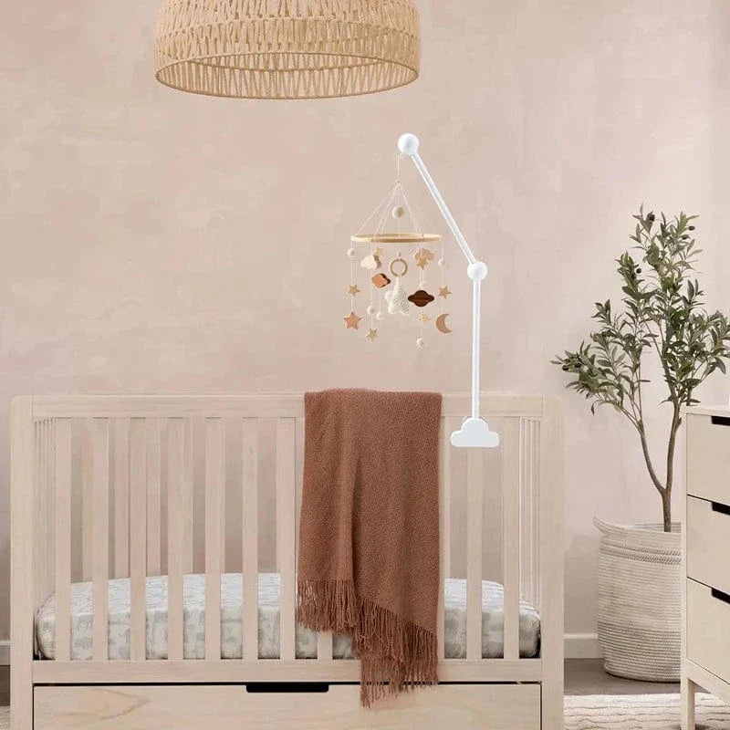support mobile bébé bois